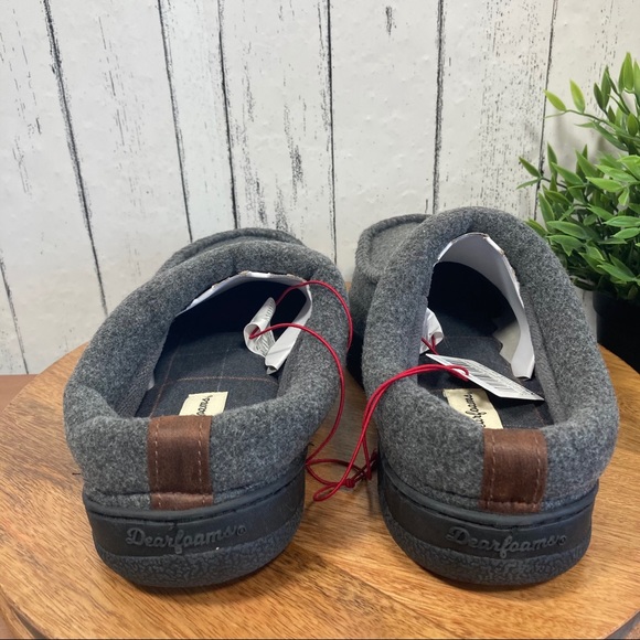 Dearfoams Men's Wool Blend Indoor/Outdoor Slippers - Picture 9 of 9